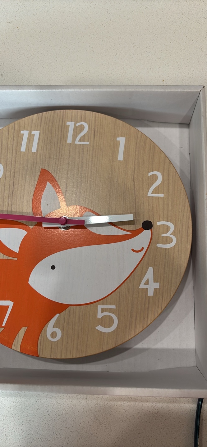 Kids Wooden Fox Wall Clock - photo 4