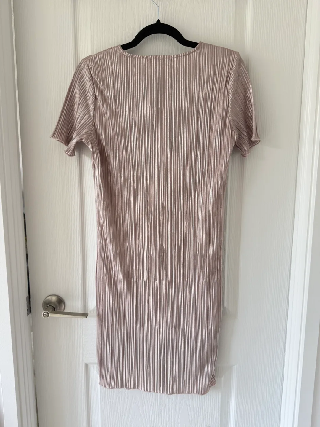 Shiny Pink T Shirt Dress image indicator(4)