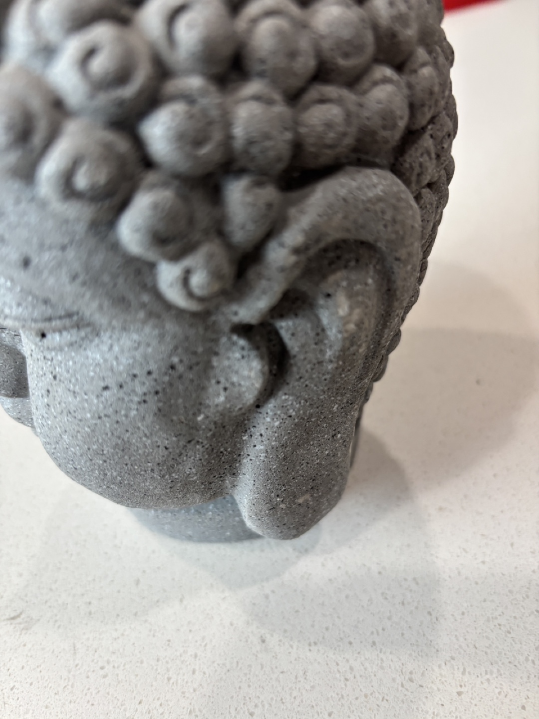 Grey Stone Buddha Head Statue - photo 5