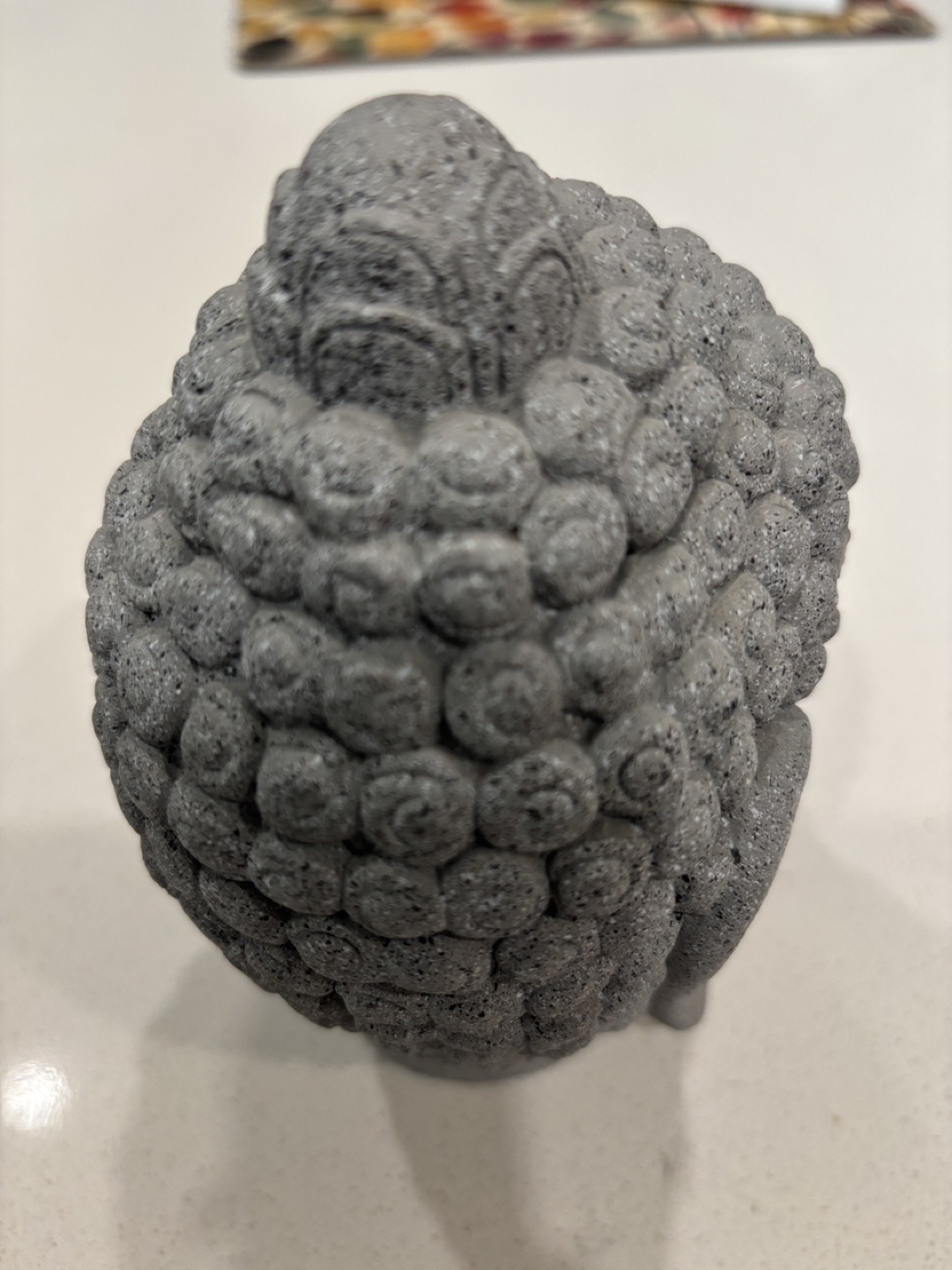 Grey Stone Buddha Head Statue - photo 3