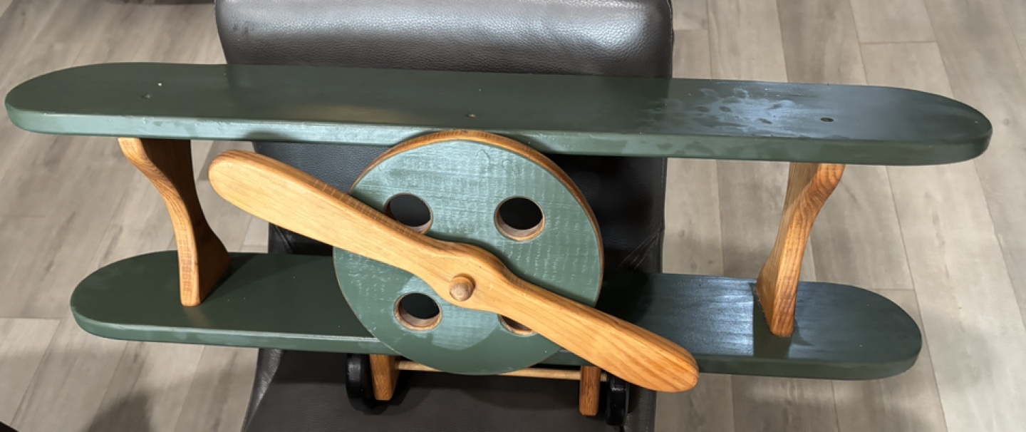 Wooden Biplane Wall Shelf - photo 4