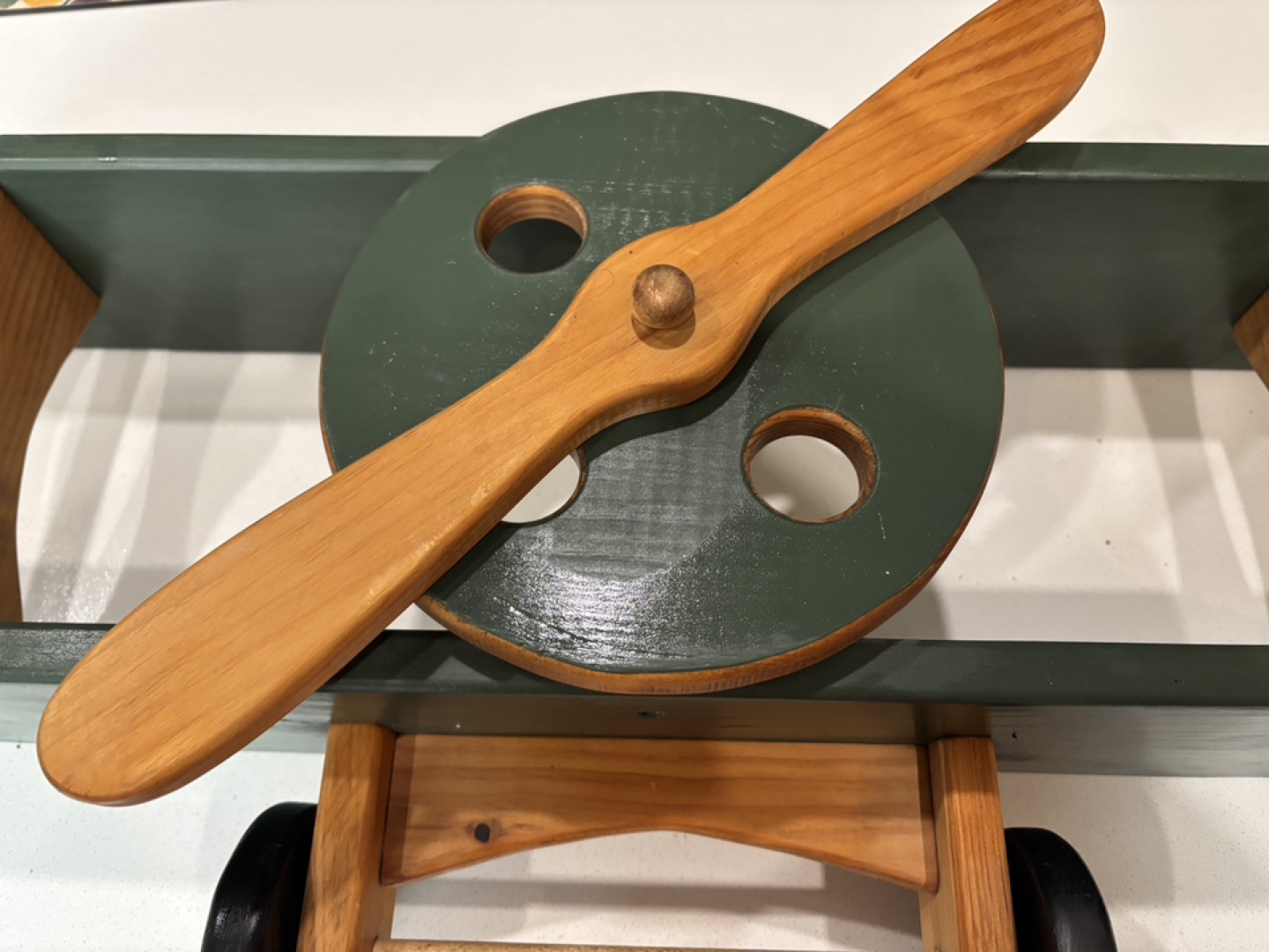 Wooden Biplane Wall Shelf - photo 3