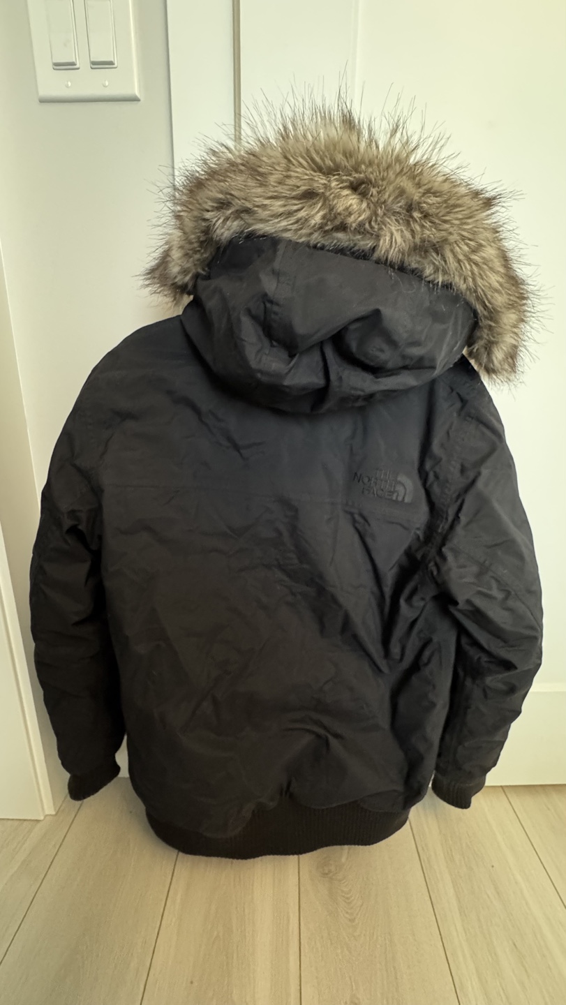 The North Face Men's Black Bomber Jacket with Faux Fur Hood - photo 4