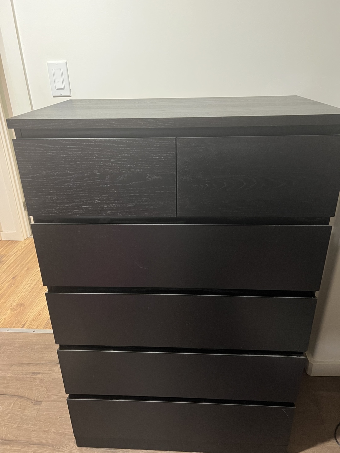 IKEA MALM 6-Drawer Chest - Black-Brown - photo 5