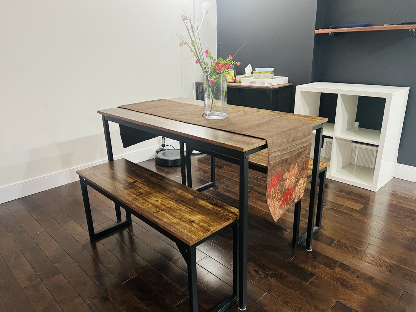 Dining Table Set with Two Benches - photo 3