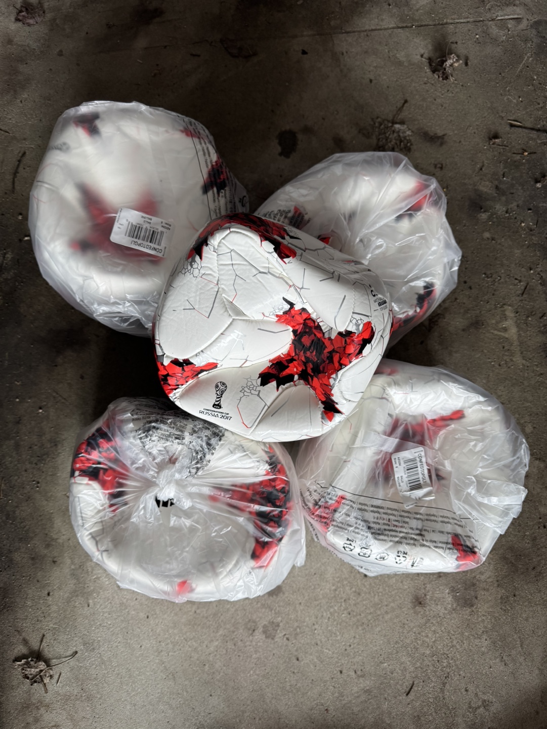 Four Adidas 2017 FIFA World Cup Soccer Balls