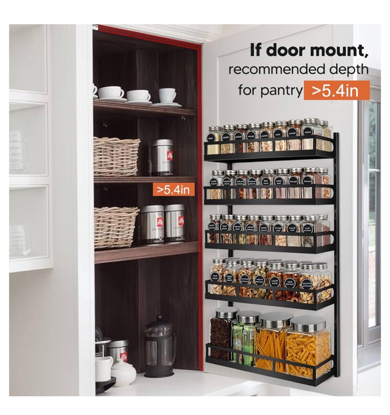 Black Metal 5-Tier Spice Rack Organizer - photo 3