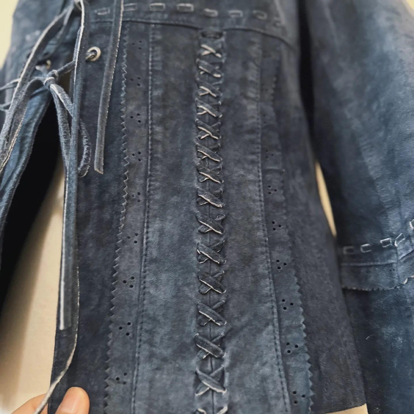 Vintage Bianca Nygard Genuine Suede Corset Jacket image indicator(5)