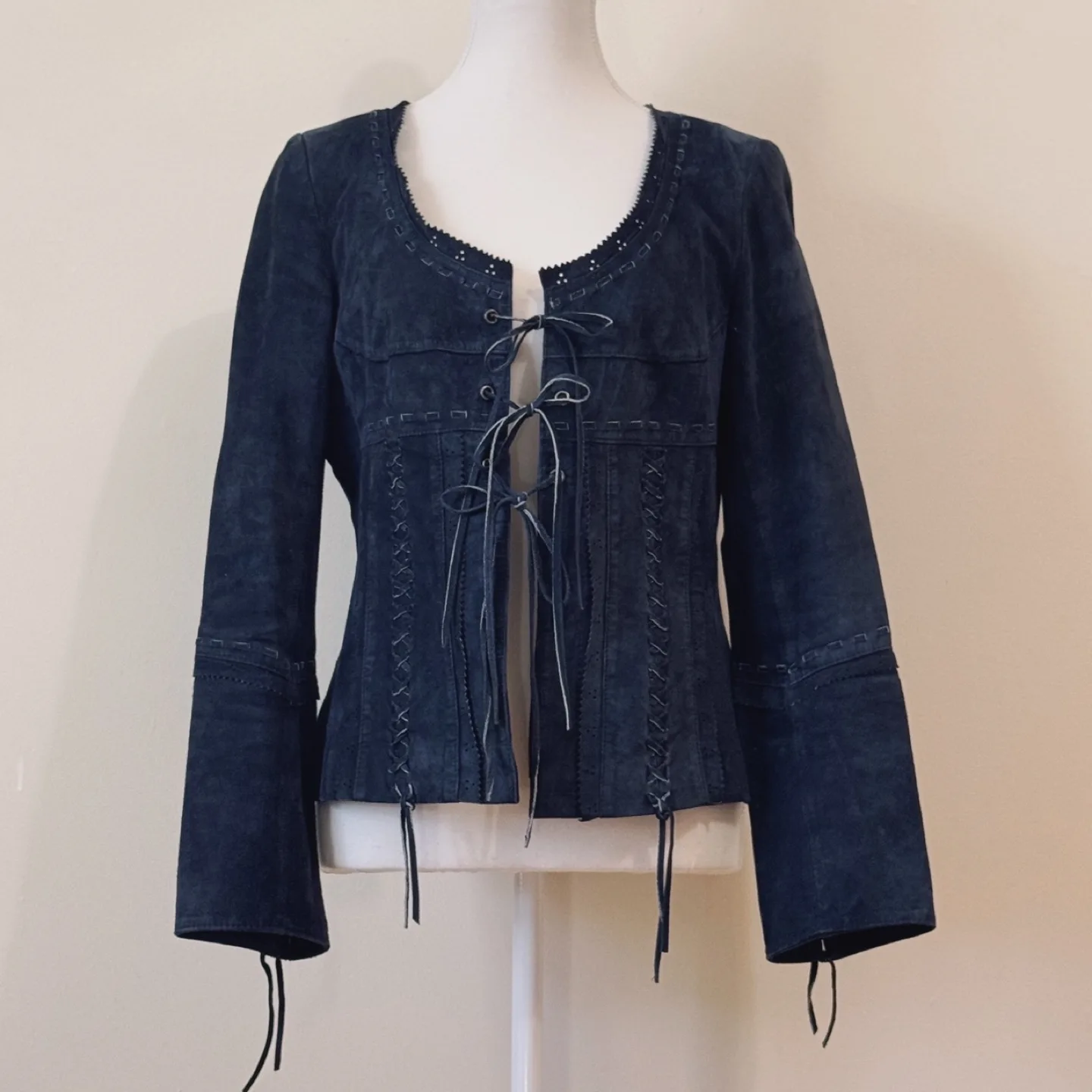 Vintage Bianca Nygard Genuine Suede Corset Jacket image indicator(2)