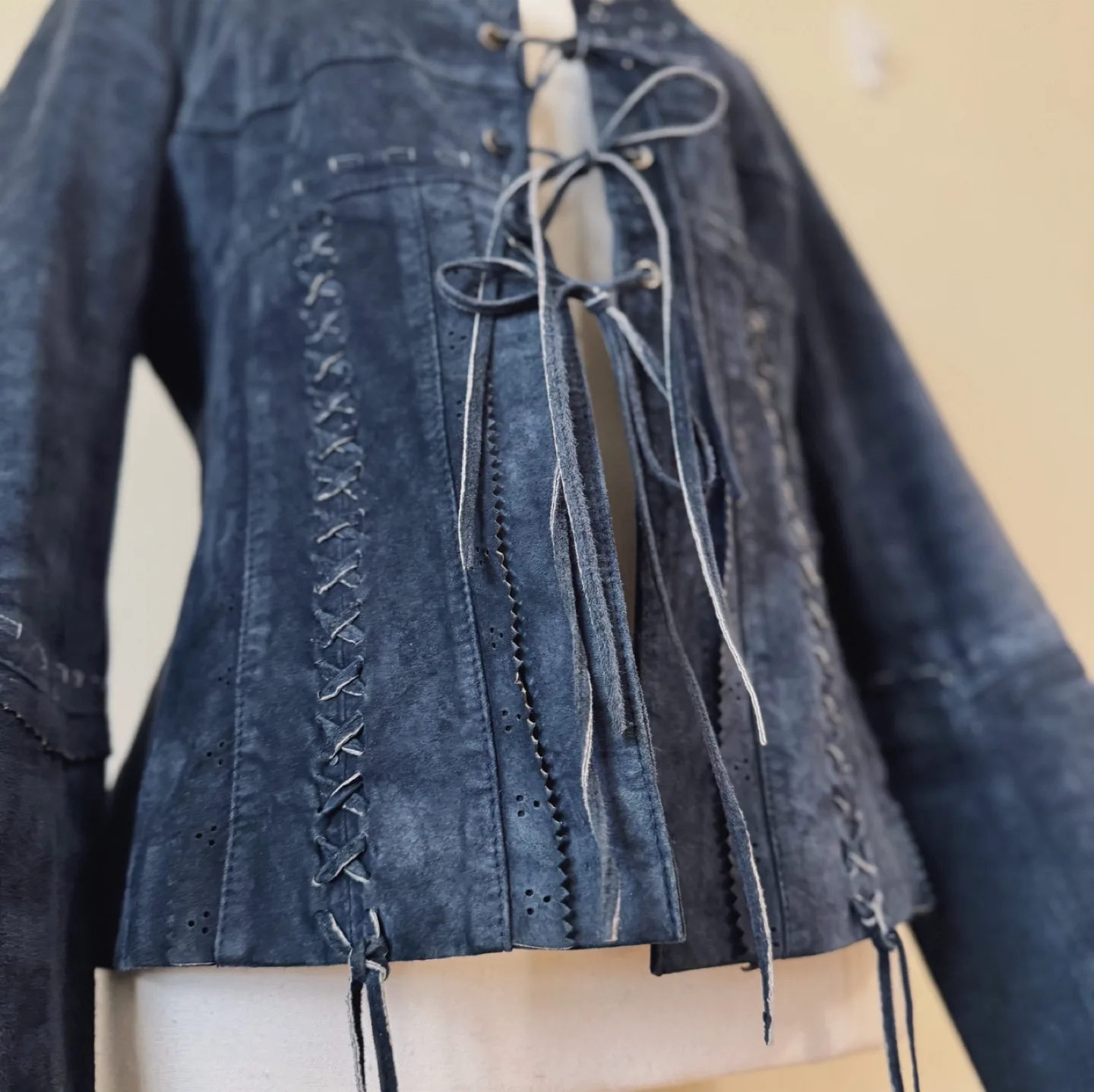 Vintage Bianca Nygard Genuine Suede Corset Jacket image indicator(4)