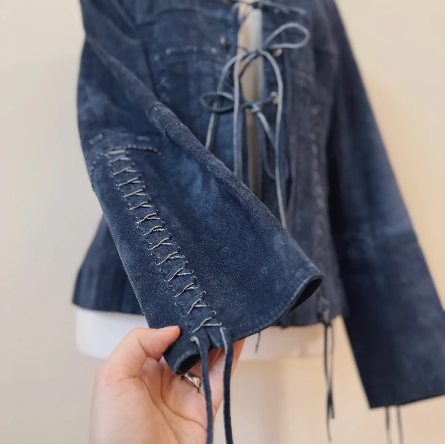 Vintage Bianca Nygard Genuine Suede Corset Jacket image indicator(3)