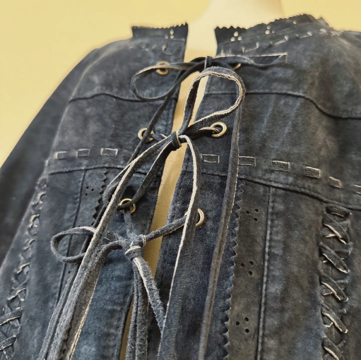 Vintage Bianca Nygard Genuine Suede Corset Jacket image indicator(6)