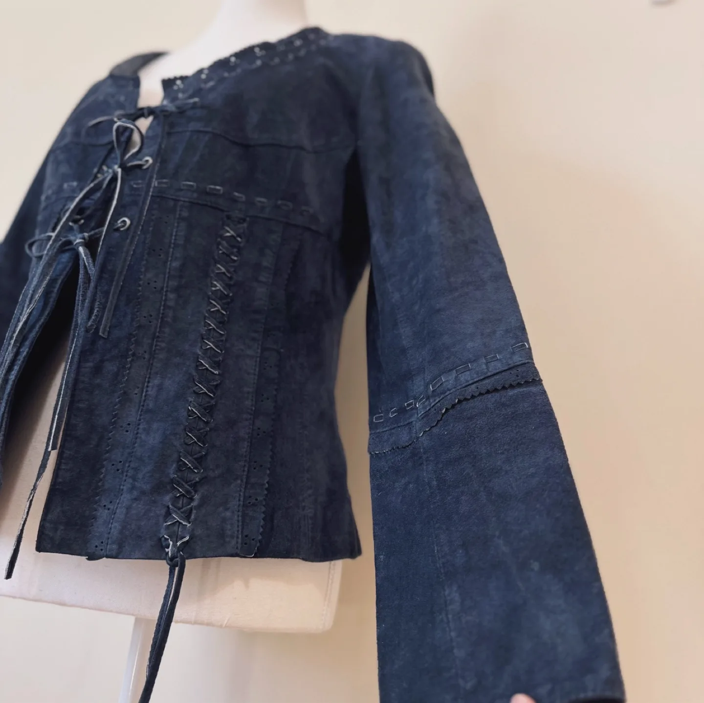 Vintage Bianca Nygard Genuine Suede Corset Jacket image indicator(7)