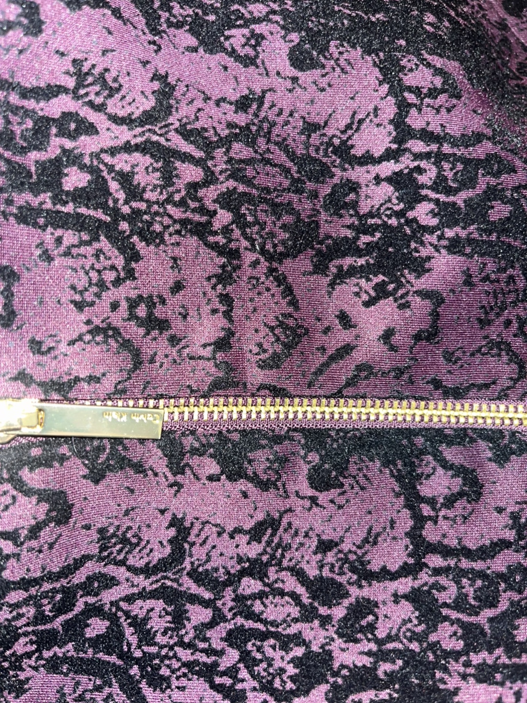 Calvin Klein Purple and Black Patterned Dress, Size 2 - photo 3