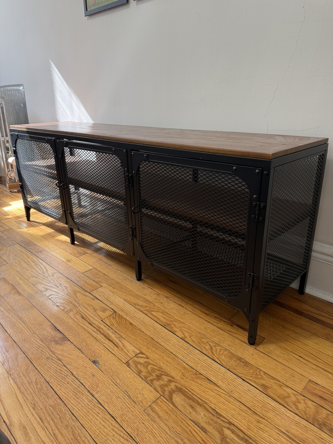 Industrial Style Metal and Wood TV unit