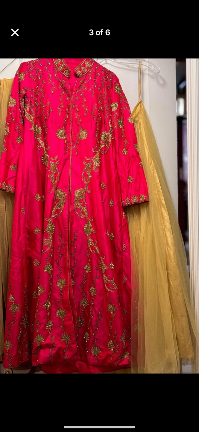 Gorgeous Pink and Gold Indian Wedding Outfit - photo 3