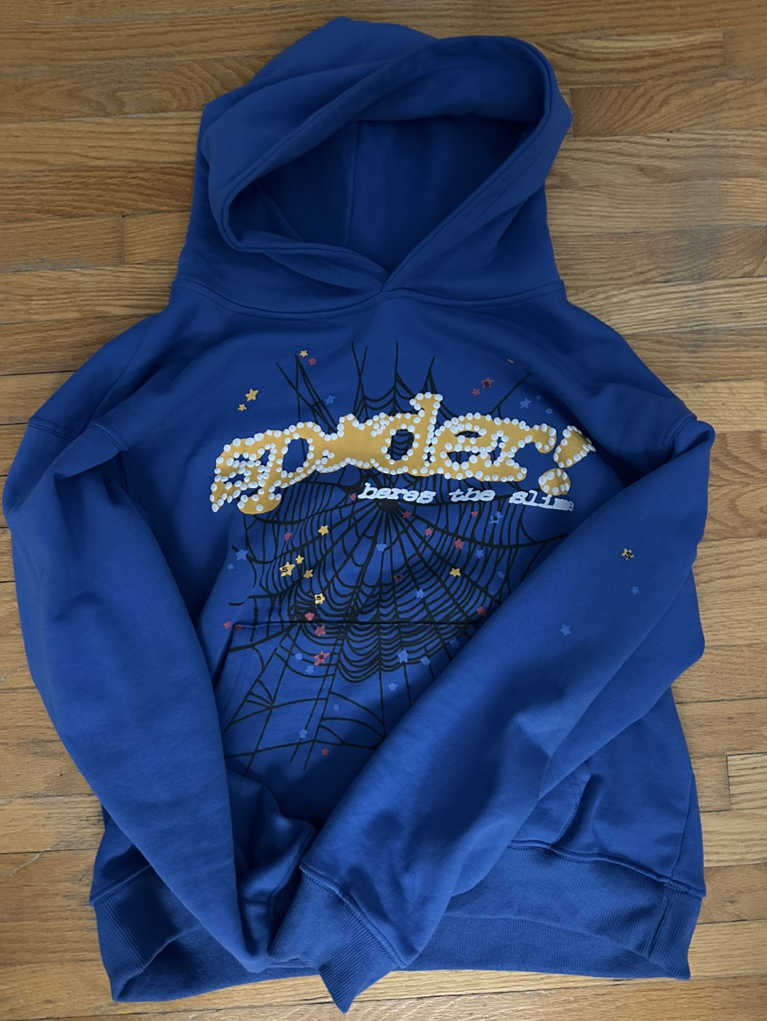 Marina Blue Sp5der Hoodie