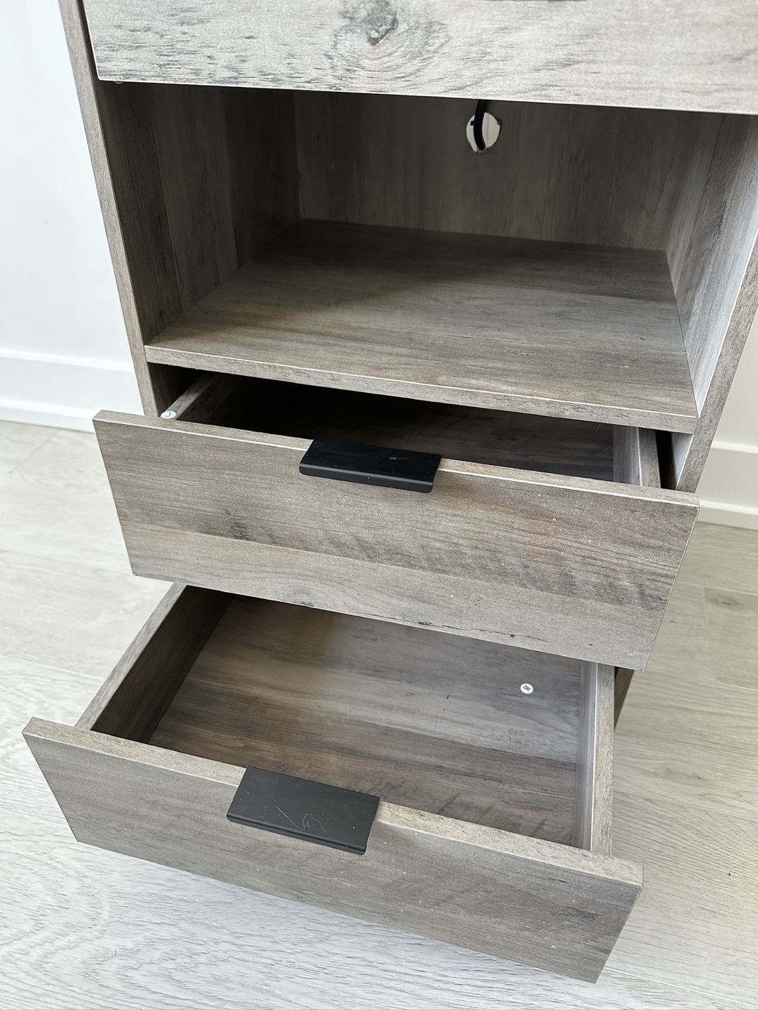 Nightstand with Built-in Outlet + USB Ports - photo 2