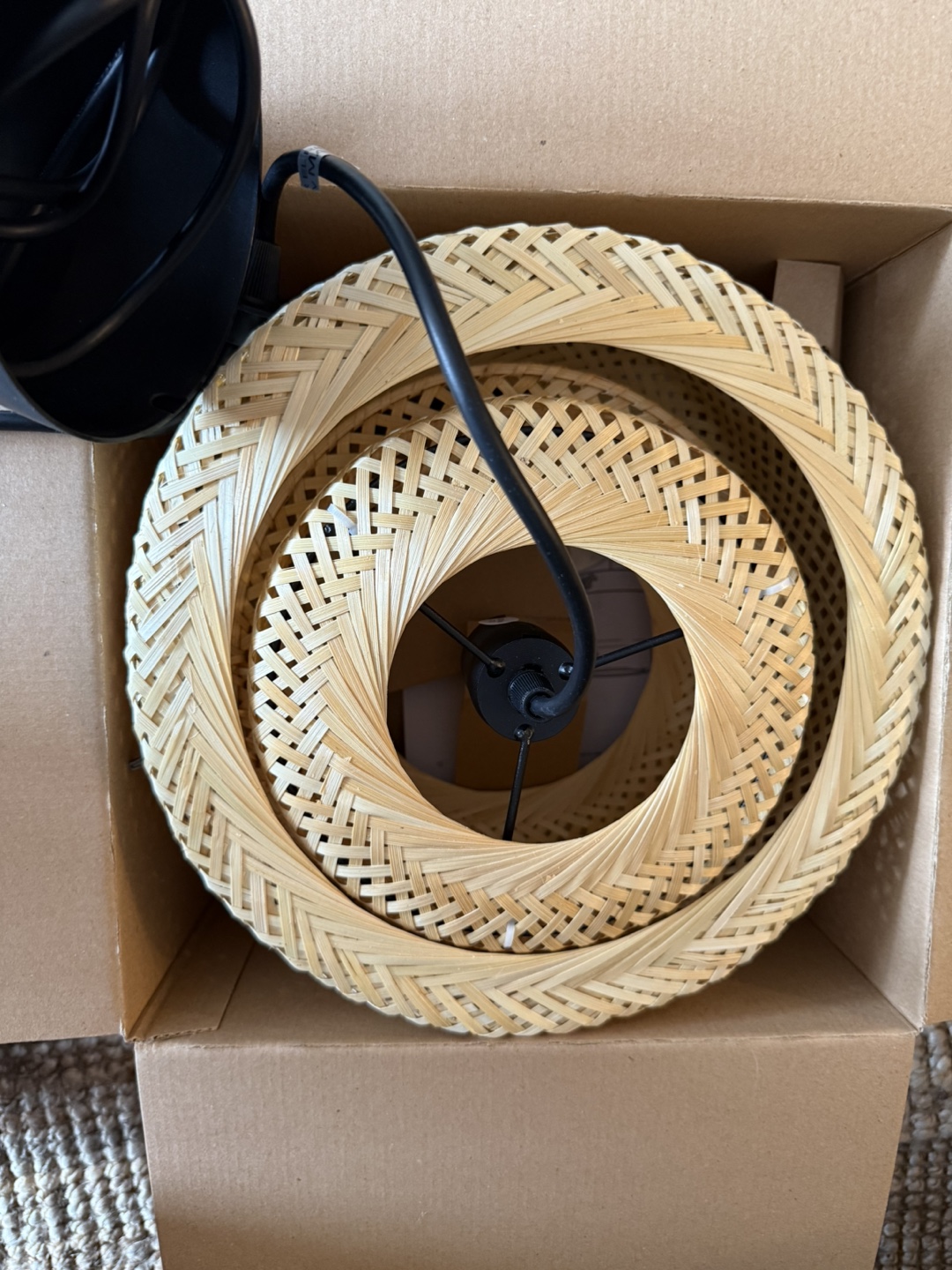 IKEA SINNERLIG Pendant Lamp, Bamboo, New in Box - photo 2