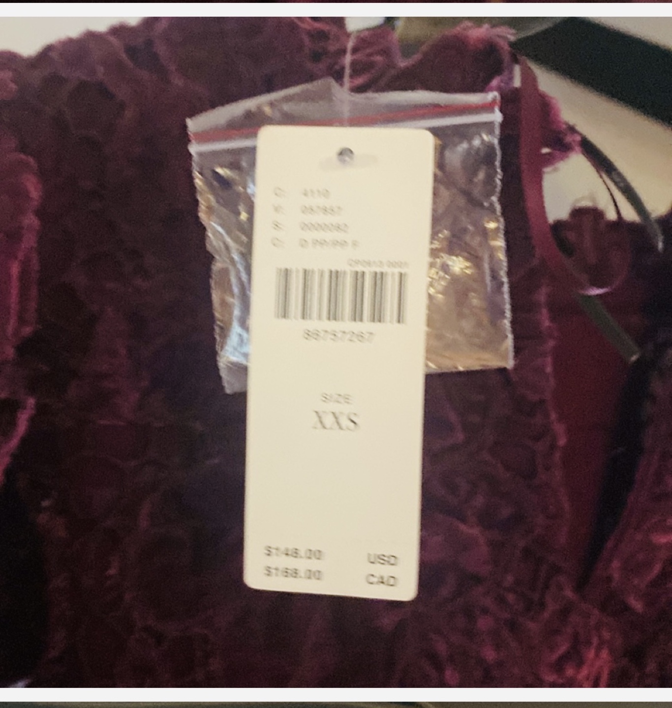 Anthropologie Velour Lace Overlay Top - Size XXS - photo 5