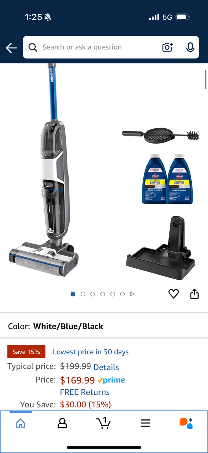 Cordless vacuum and mop- Bissell Crosswave HF3 - photo 2