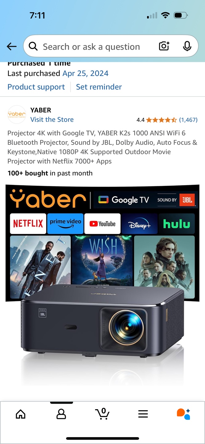 YABER 4K Projector with Google TV - photo 3