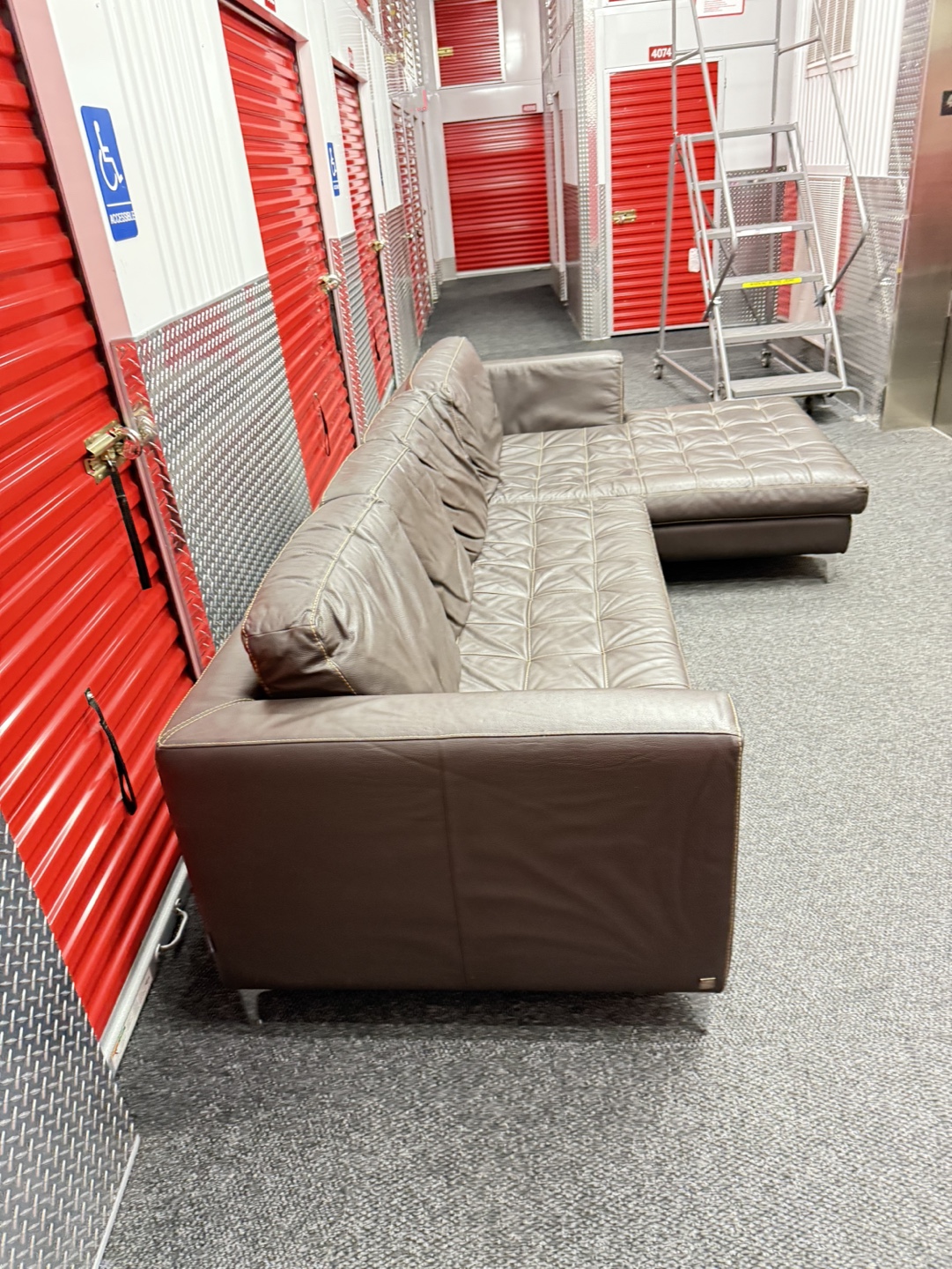 Brown Leather Sectional Sofa