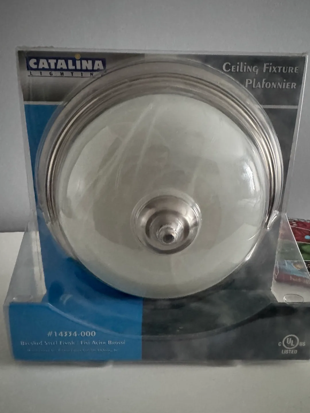 Catalina Lighting Brushed Steel Ceiling Fixture thumbnail