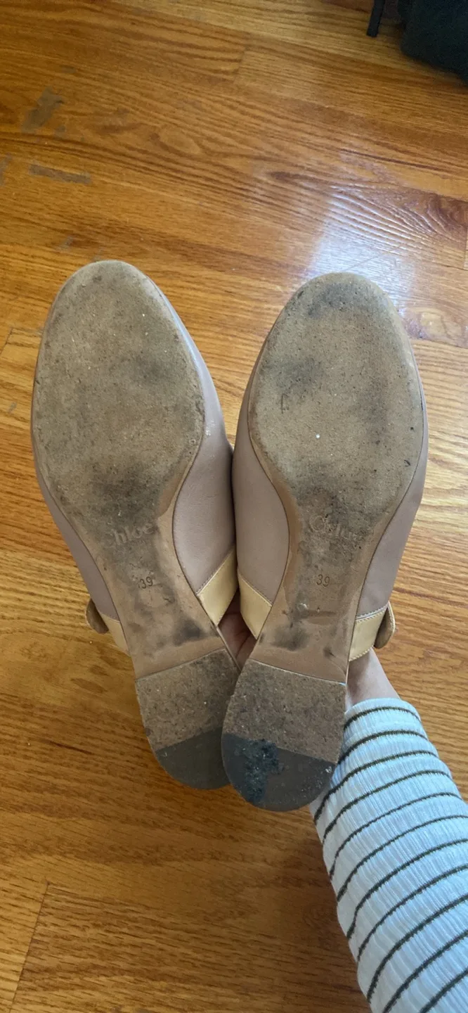 Chloé Lauren Scalloped Mules Size 39 image indicator(4)