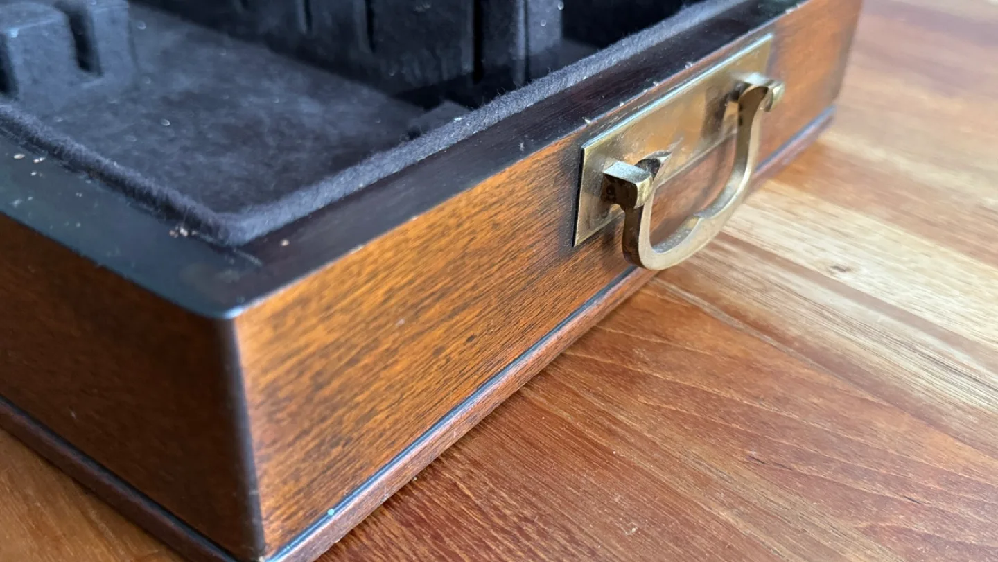 Vintage 1950s Mahogany Silverware Box image indicator(4)