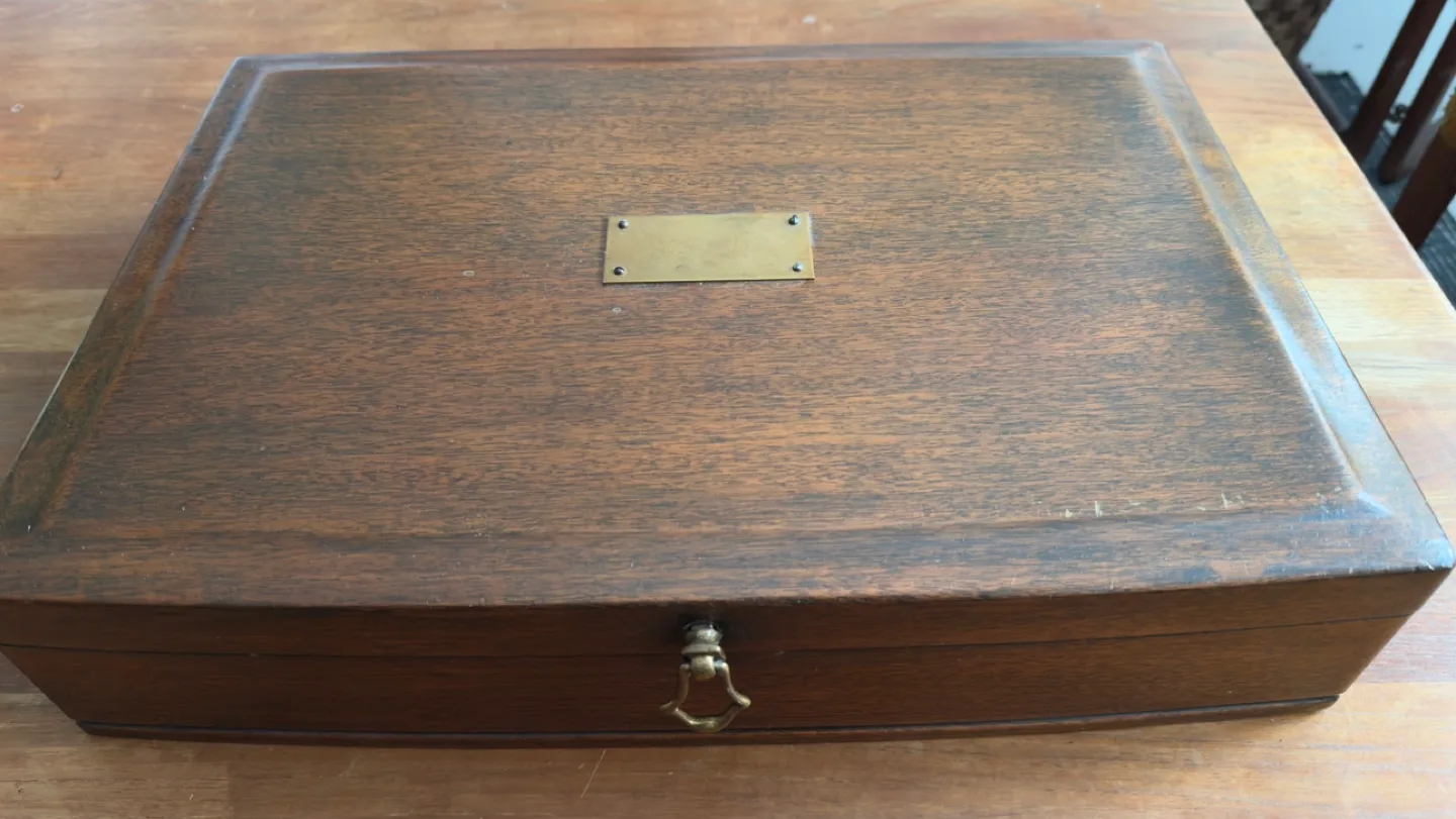 Vintage 1950s Mahogany Silverware Box image indicator(7)
