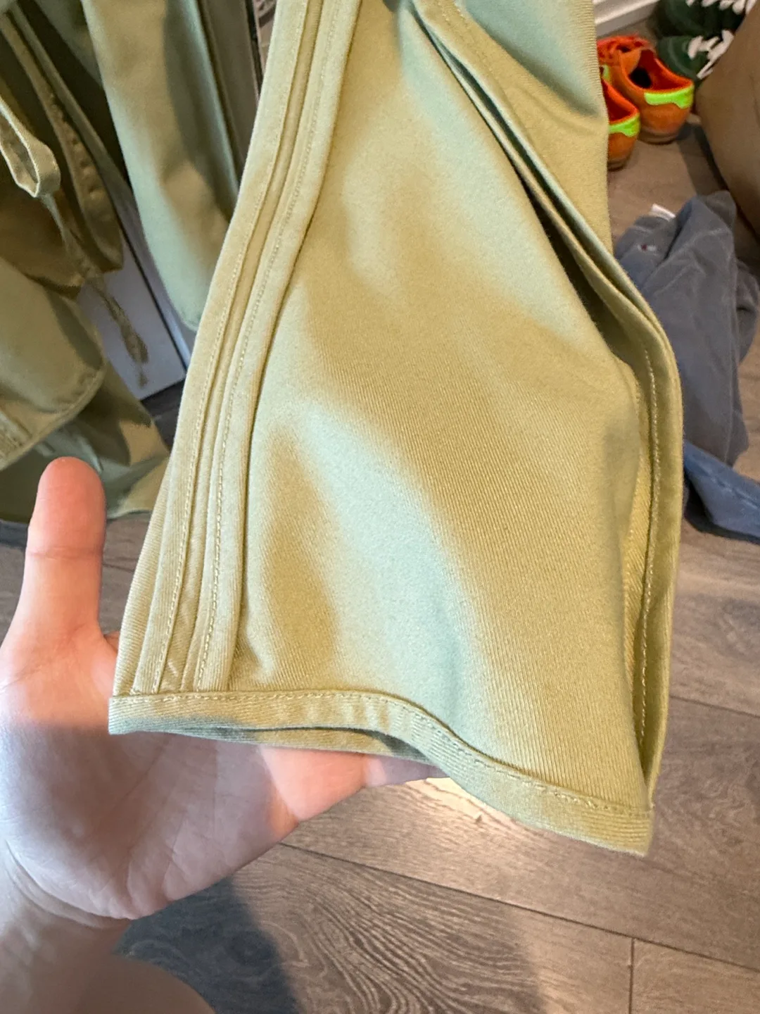 Designer Sage Green Button-Up Shirt with Detachable Overlay image indicator(7)