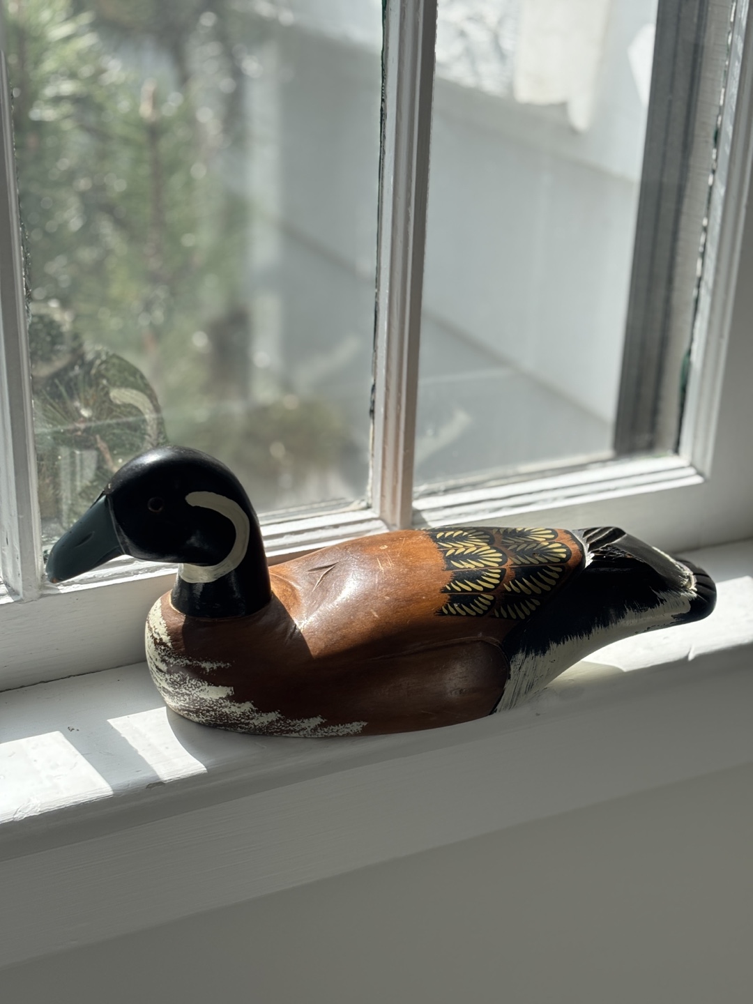 Vintage Wooden Duck Figurine