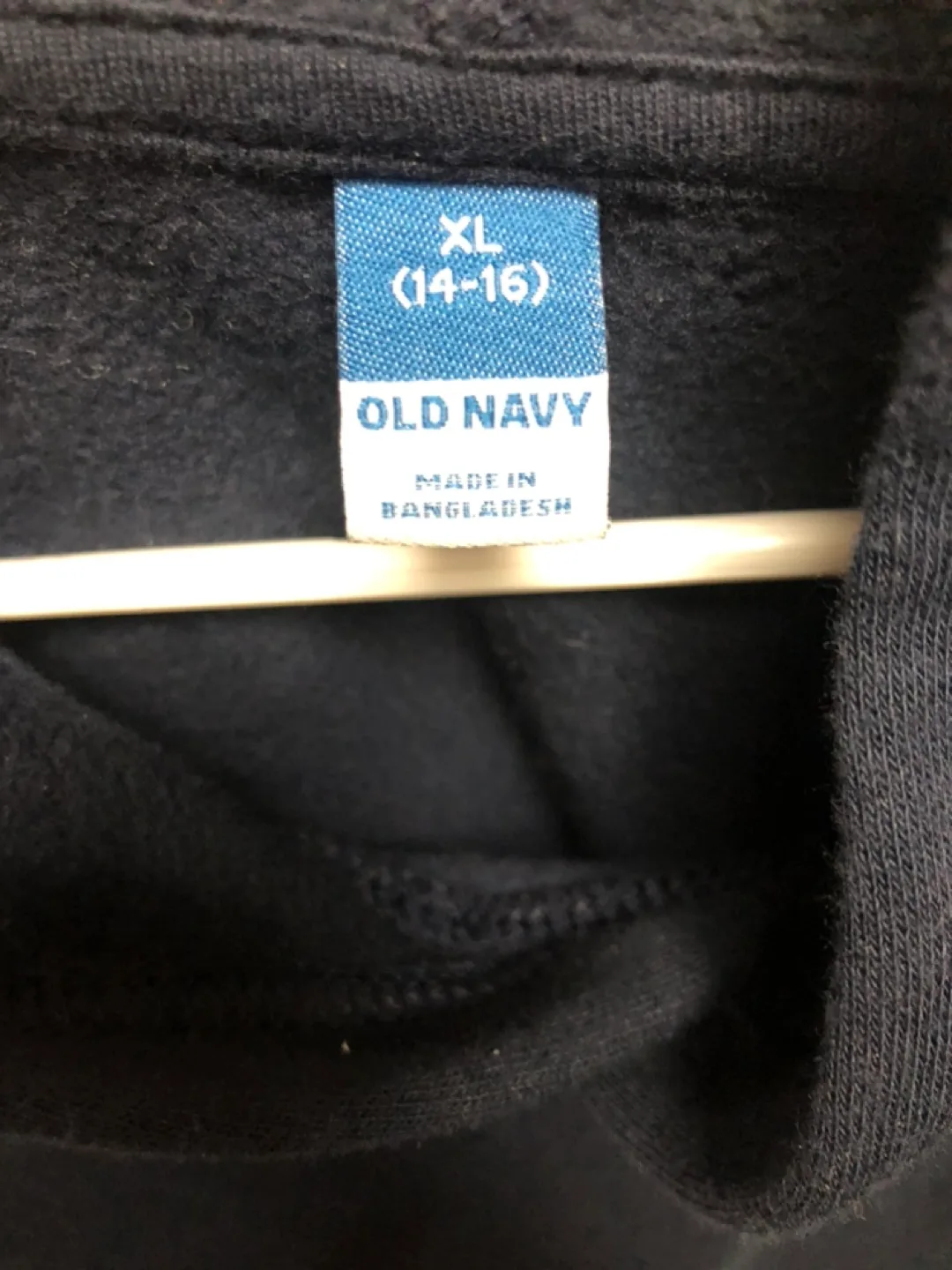 Old Navy Size XL (14-16) Navy Blue Hoodie Sweatshirt image indicator(3)