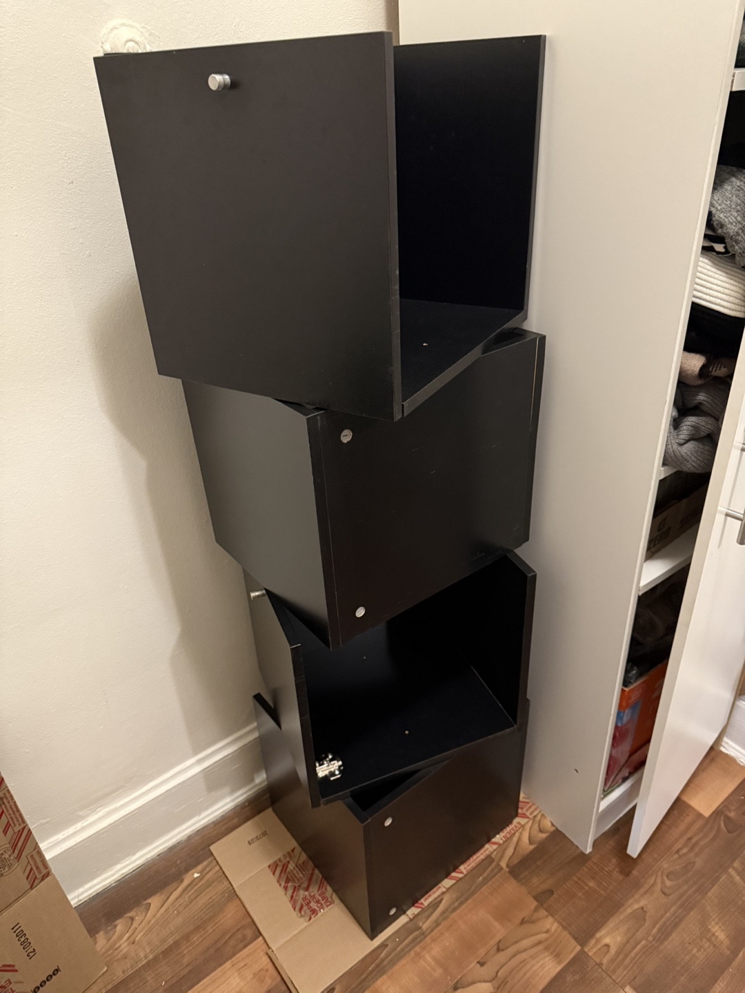 Black Cube Storage Inserts (Kallax) and Doors