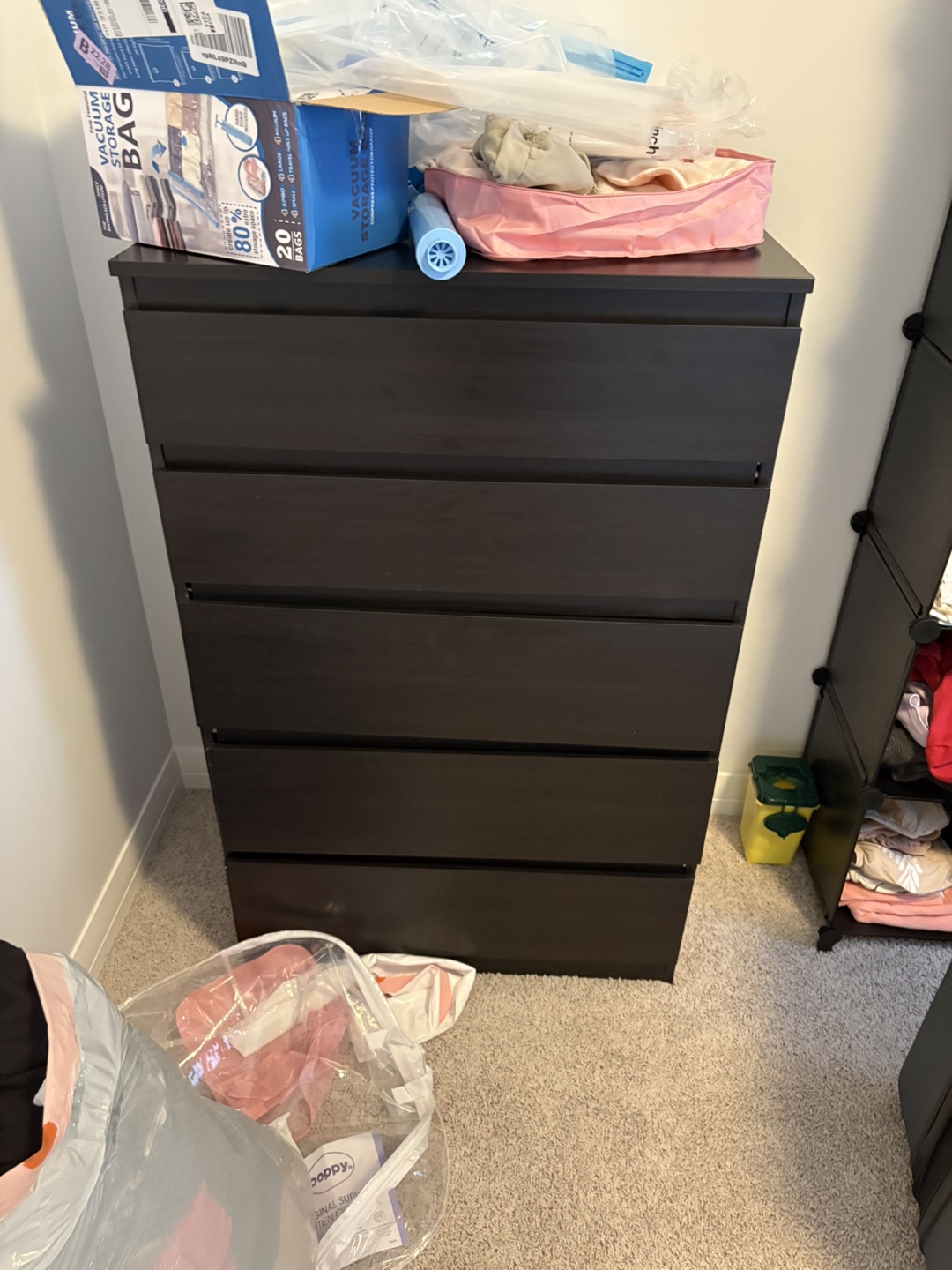 Five-Drawer Dark Brown Chest of Drawers - IKEA