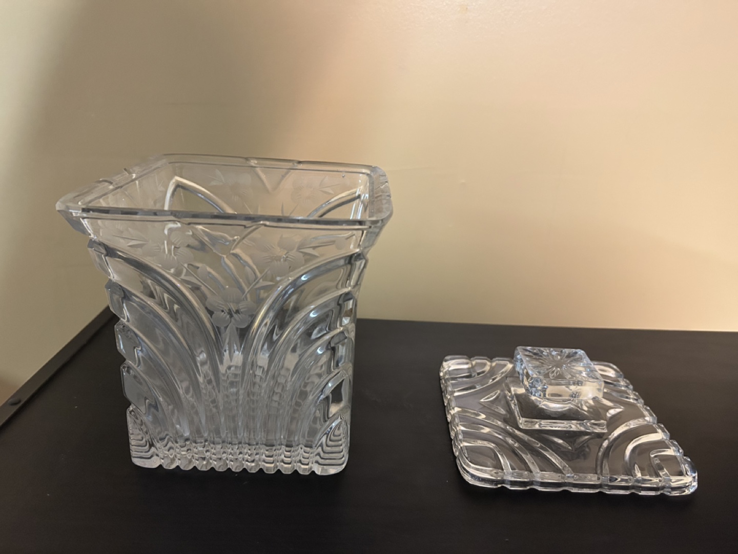 Vintage Crystal Multipurpose Jar w Lid - photo 2