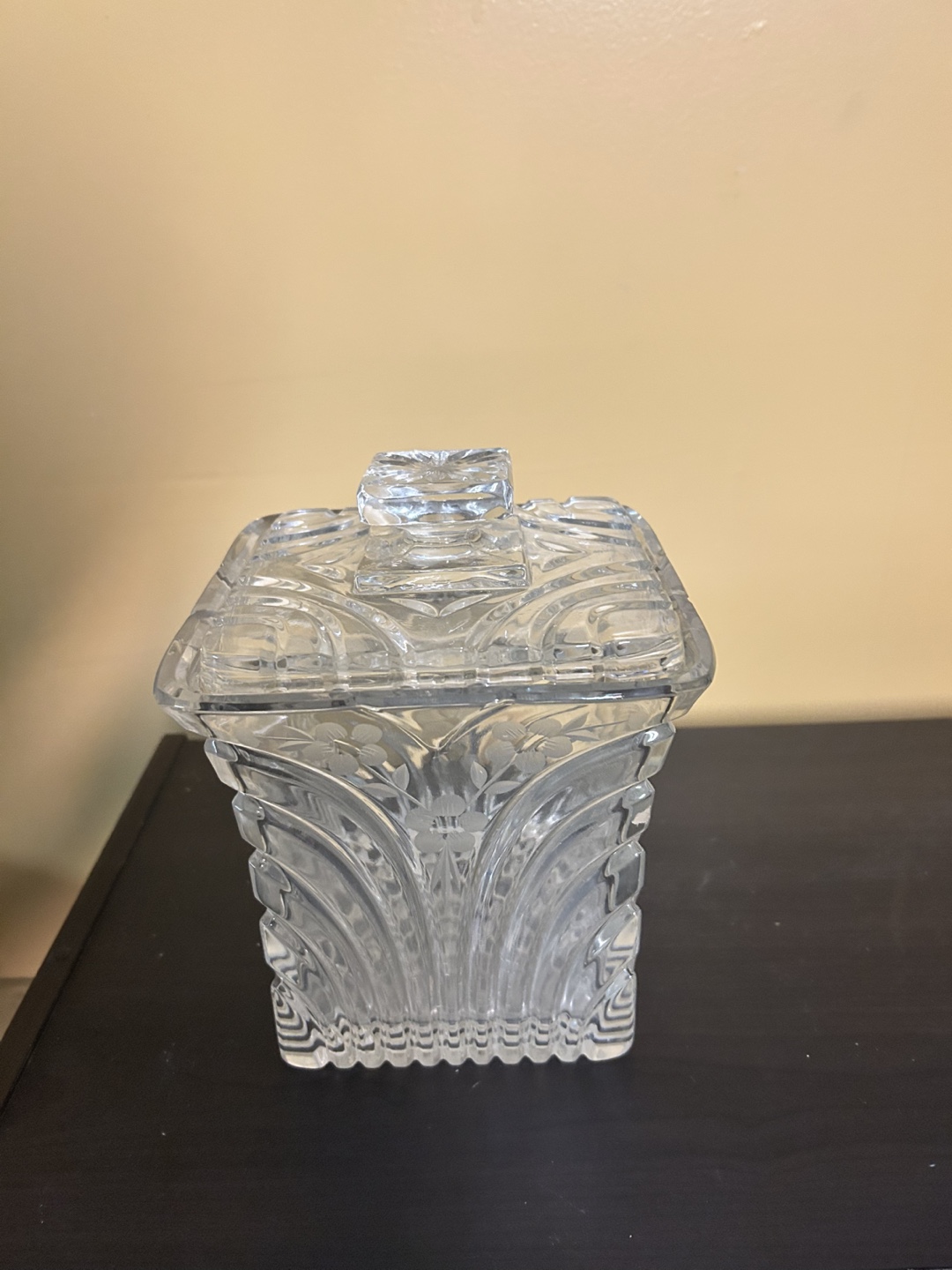 Vintage Crystal Multipurpose Jar w Lid - photo 4