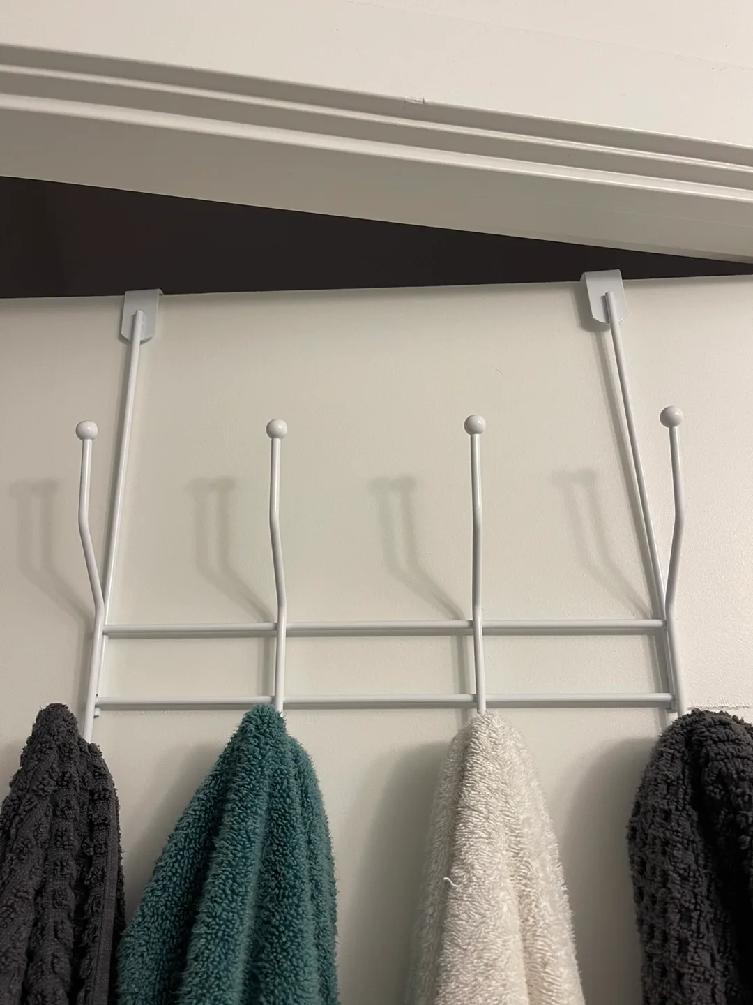 White Over-the-Door Hook Rack thumbnail