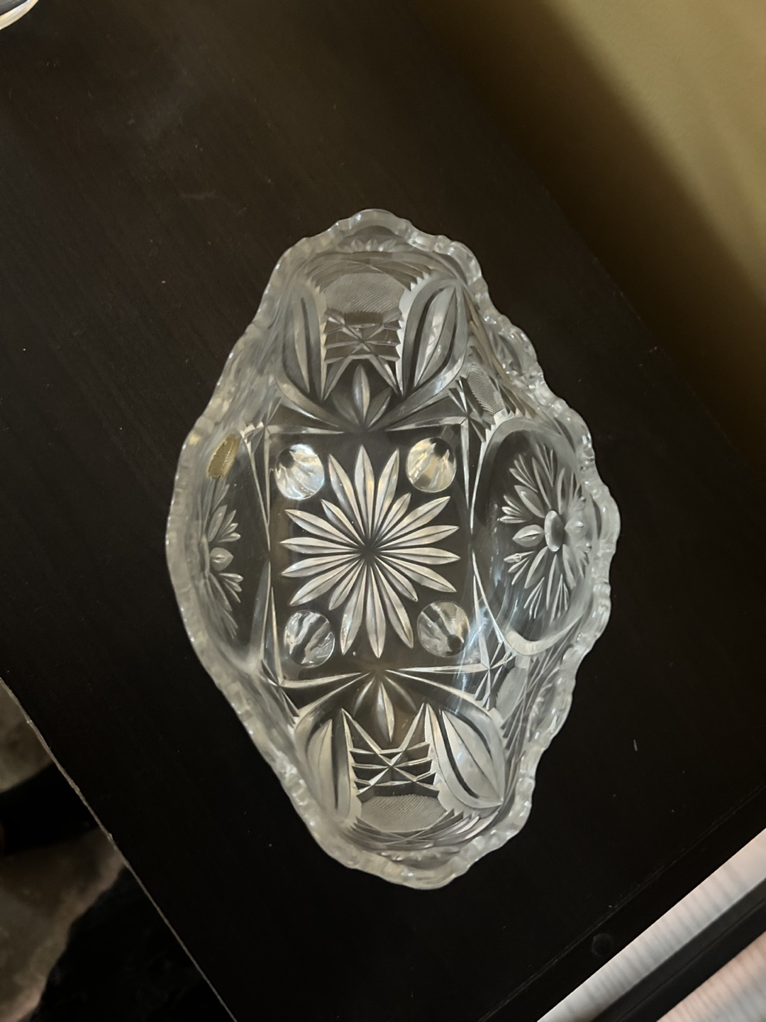 Crystal Glass Bowl with Feet