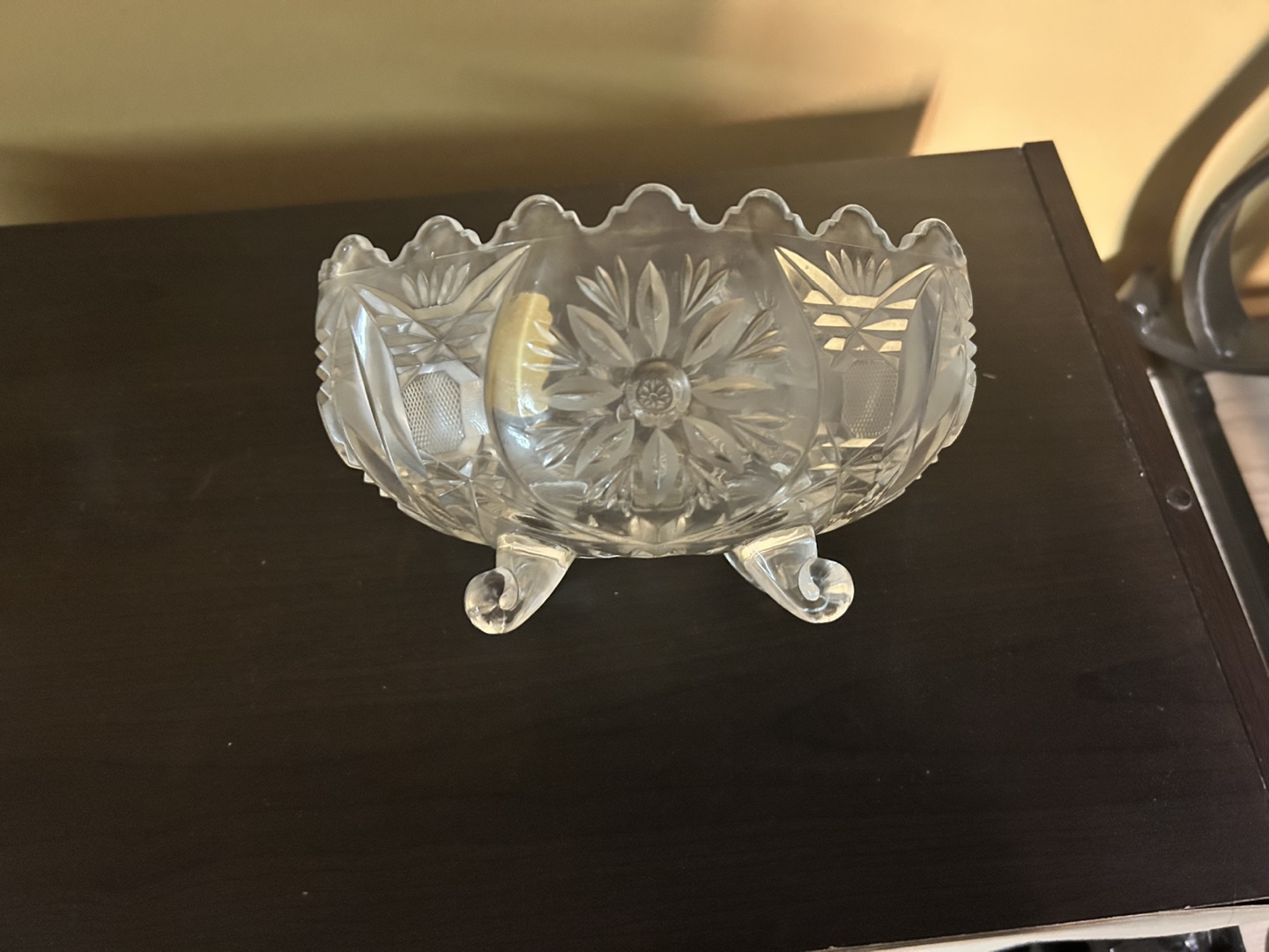 Crystal Glass Bowl with Feet - photo 3