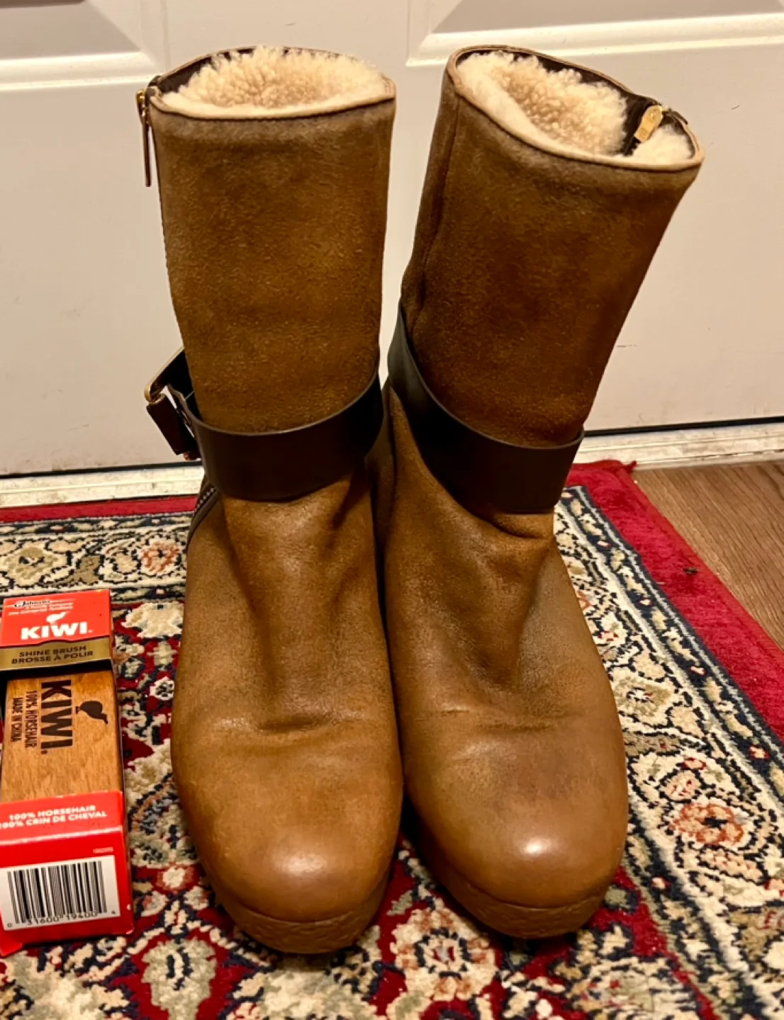 Michael Kors Brown Suede Wedge Booties image indicator(9)