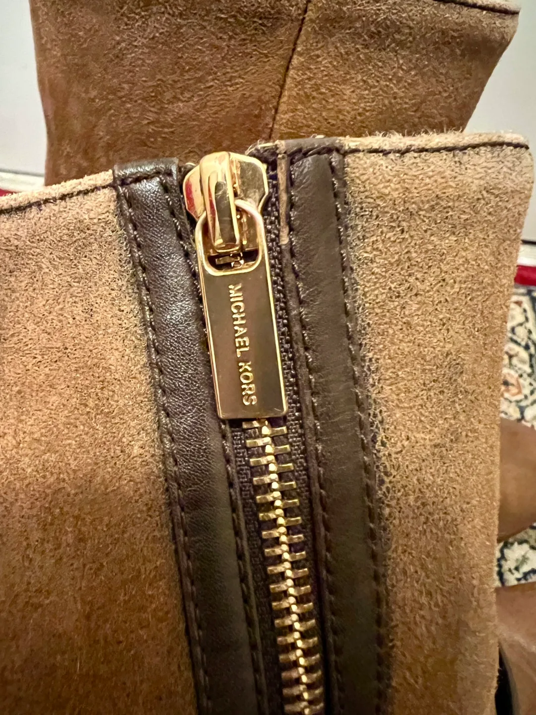 Michael Kors Brown Suede Wedge Booties image indicator(5)