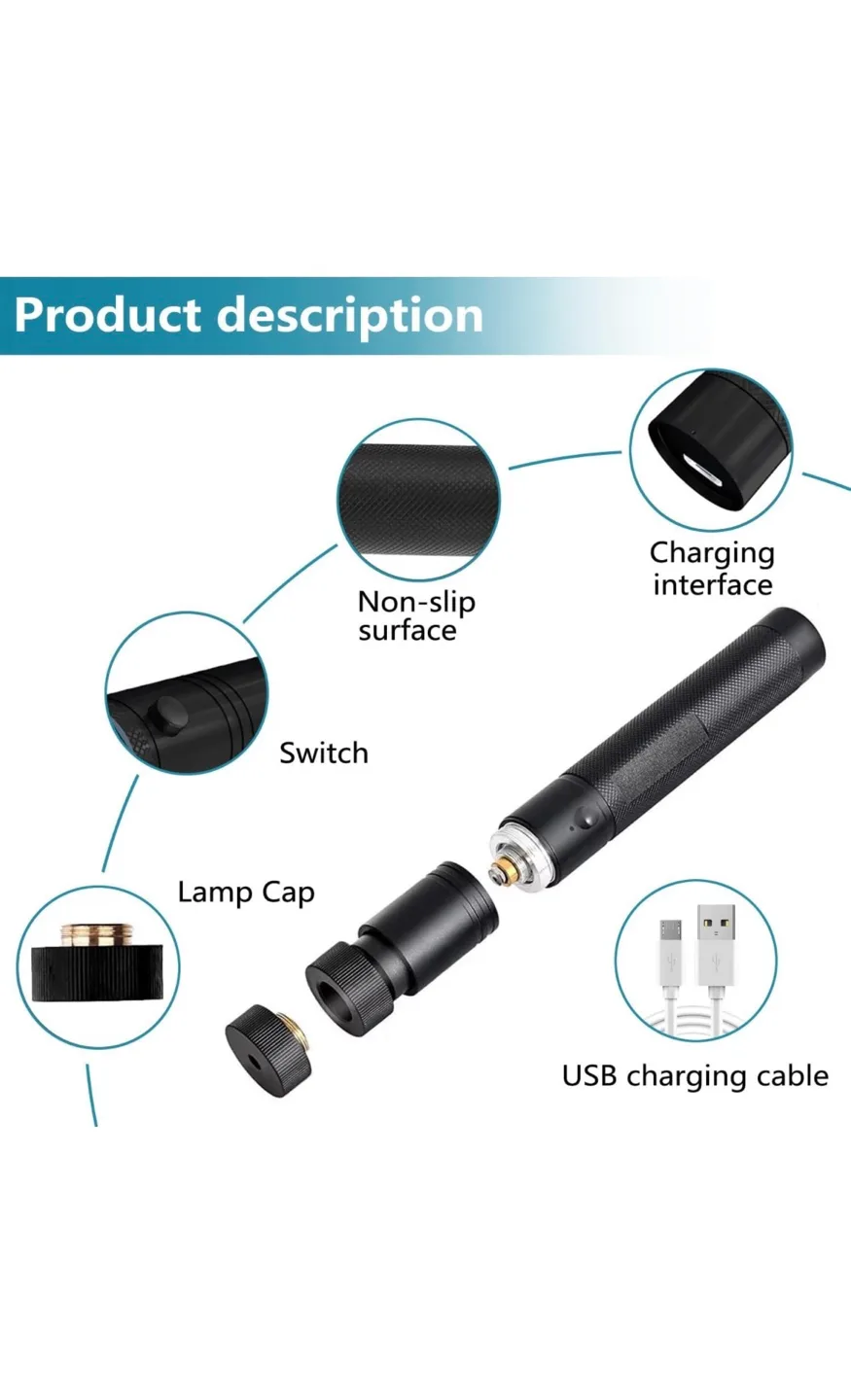 Green Laser Pointer with Starlight Mode - USB Rechargeable image indicator(4)