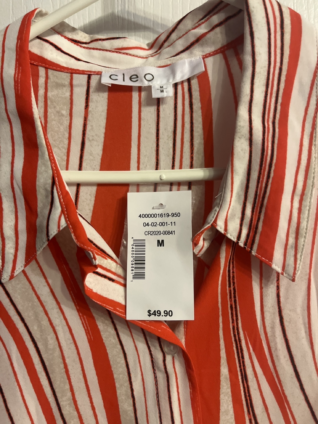 Cleo Sleeveless Button-Down Shirt, Size M - photo 3