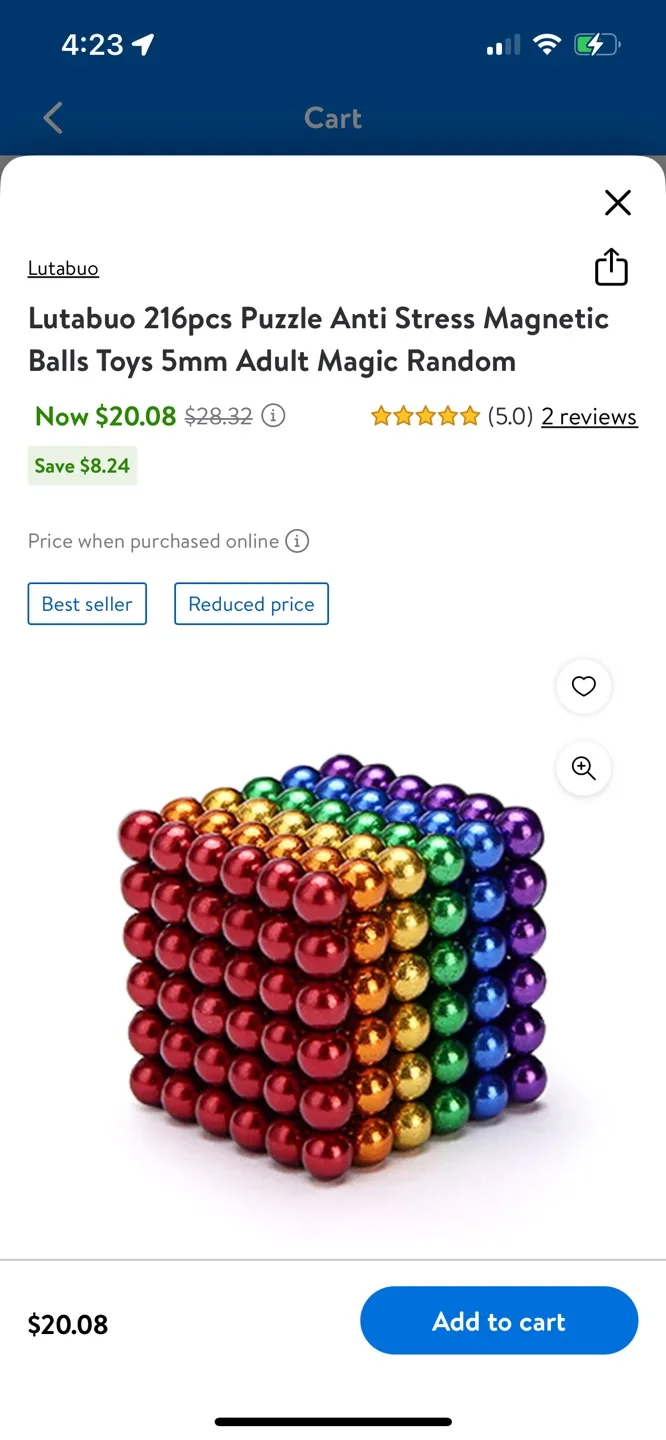 216pcs Puzzle Anti Stress Magnetic Balls Toys 5mm image indicator(2)