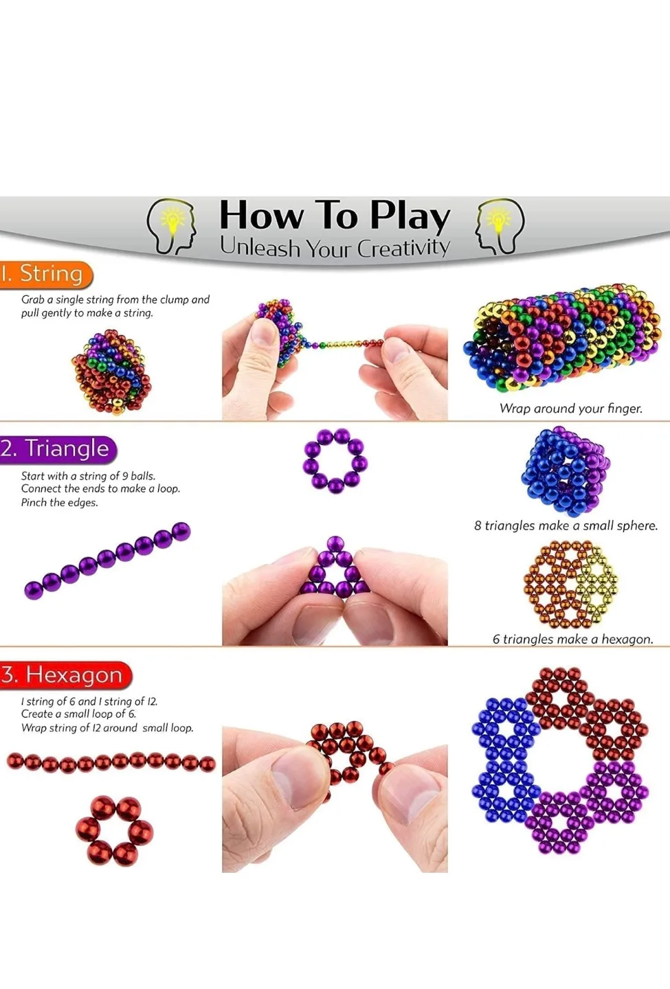 216pcs Puzzle Anti Stress Magnetic Balls Toys 5mm image indicator(8)