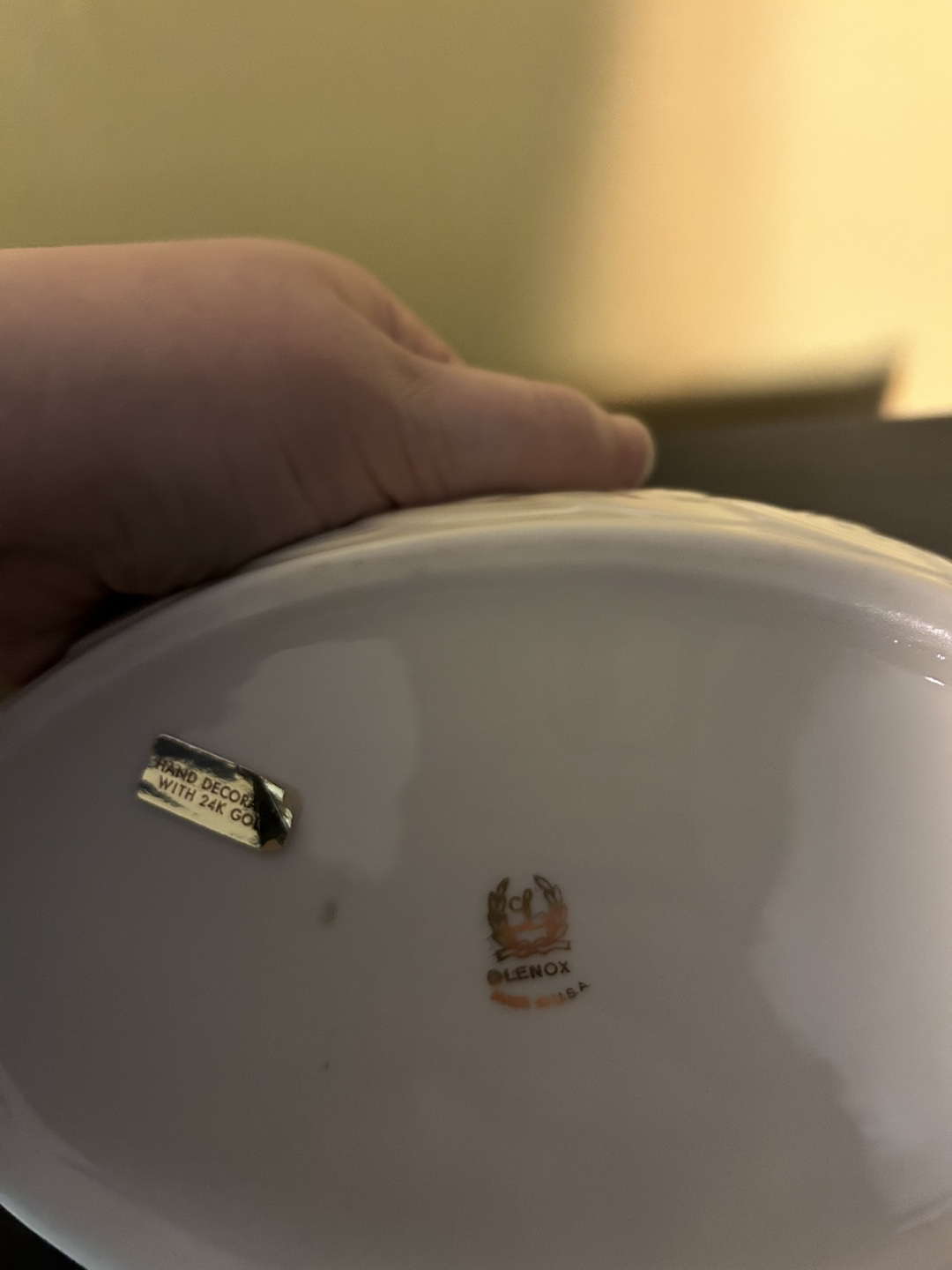 Lenox White Oval Dish Basket with Gold Trim - photo 5