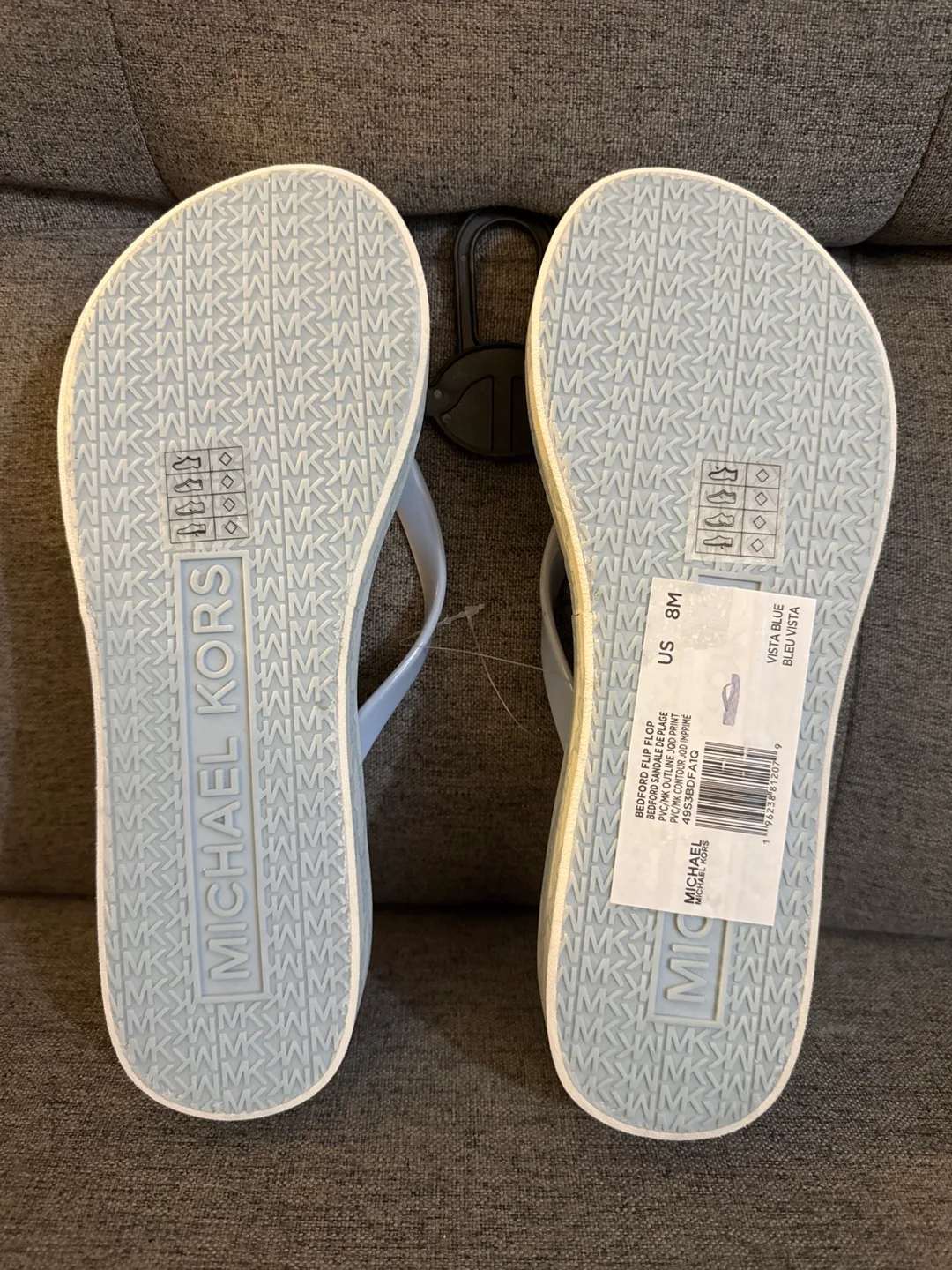 New Michael Kors Bedford Flip Flops - Size 8M - Vista Blue image indicator(3)