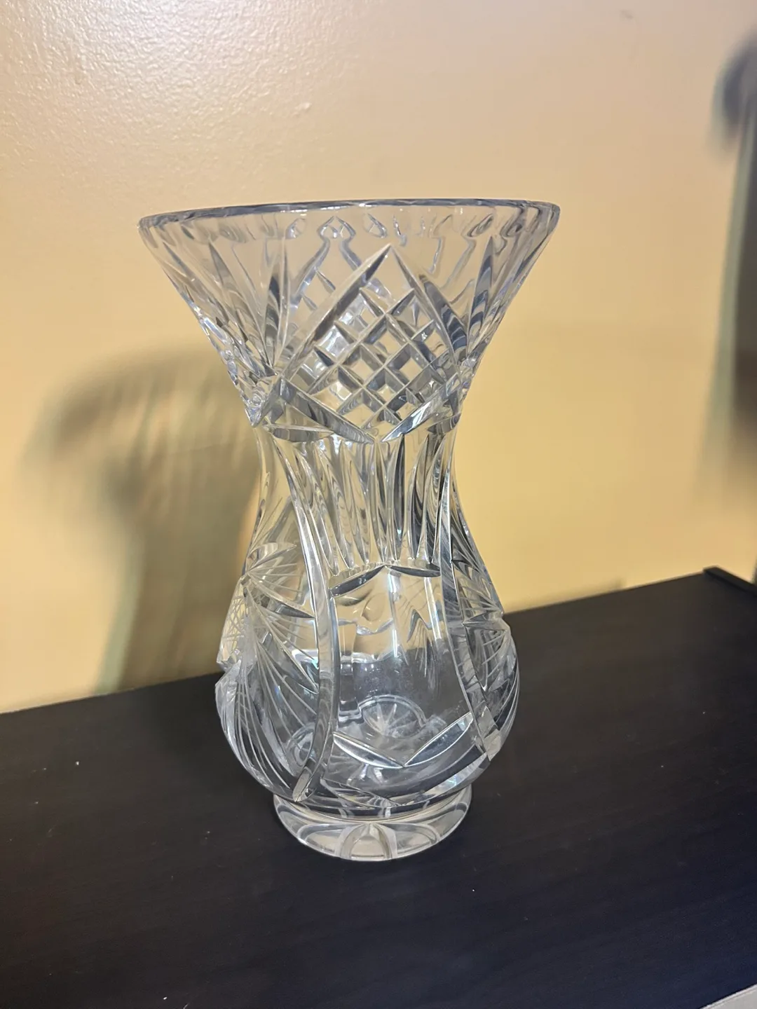 Crystal Vase, Cut Glass, Decorative Vase
